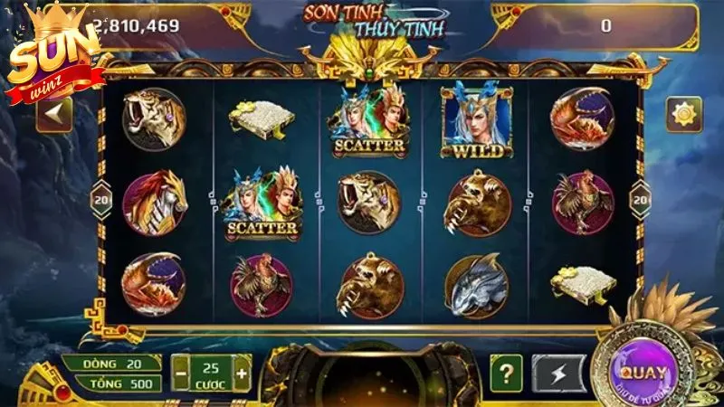 Một số biểu tượng trong game slots Sơn Tinh và Thủy Tinh