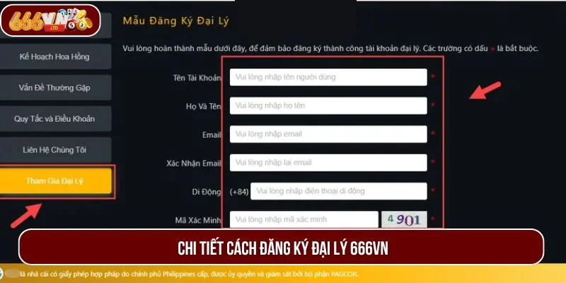 Các bước đăng ký mở đại lý 666VN siêu đơn giản.