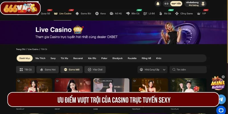 Giải mã sức hấp dẫn của casino trực tuyến sexy tại 666VN.