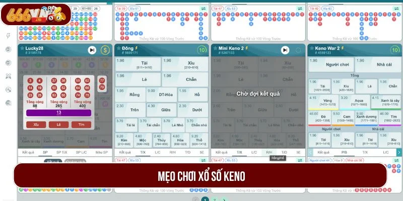 Kinh nghiệm chơi xổ số Keno 666VN hiệu quả nhất.