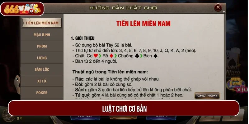 Nắm chắc luật chơi tiến lên miền Nam 666VN sẽ giúp bạn luôn chiến thắng.