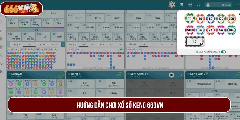 Hướng dẫn các bước tham gia xổ số Keno tại 666VN.