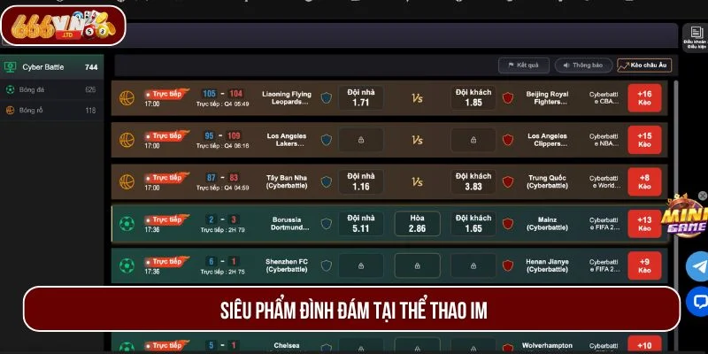 Top những bộ môn hot nhất tại sảnh thể thao IM 666VN.