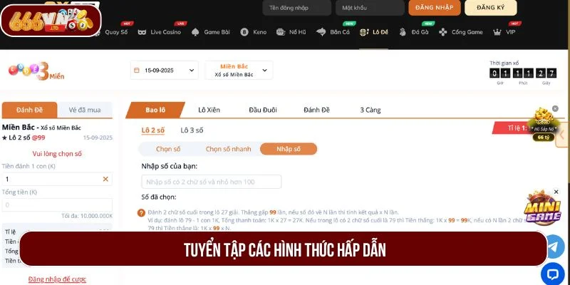 Xổ số miền Bắc hấp dẫn cược thủ nhờ sở hữu nhiều hình thức hay.
