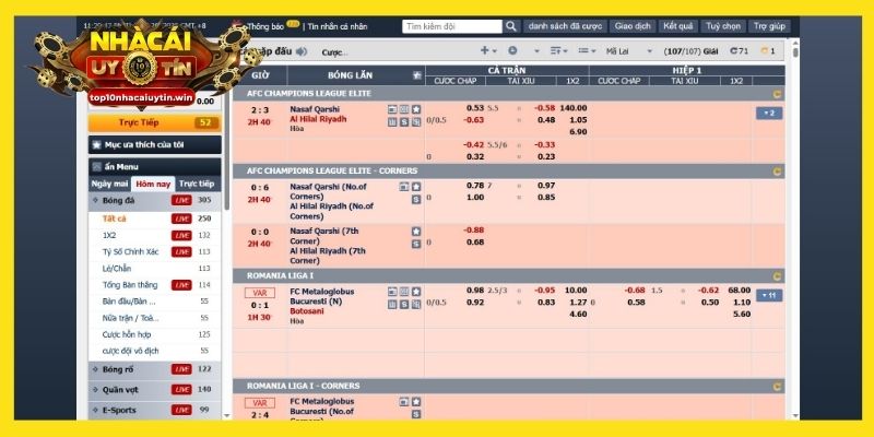 Quan sát tỷ lệ kèo thường xuyên để tránh bẫy nhà cái