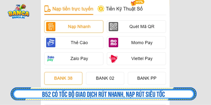 Thông tin giao dịch trong bắn cá B52
