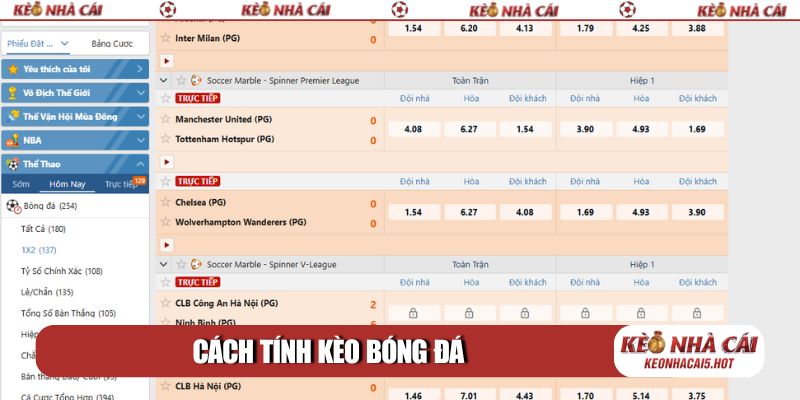 Cách tính kèo bóng đá