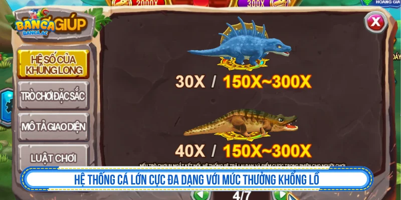 Cá lớn và boss trong bắn cá JDB