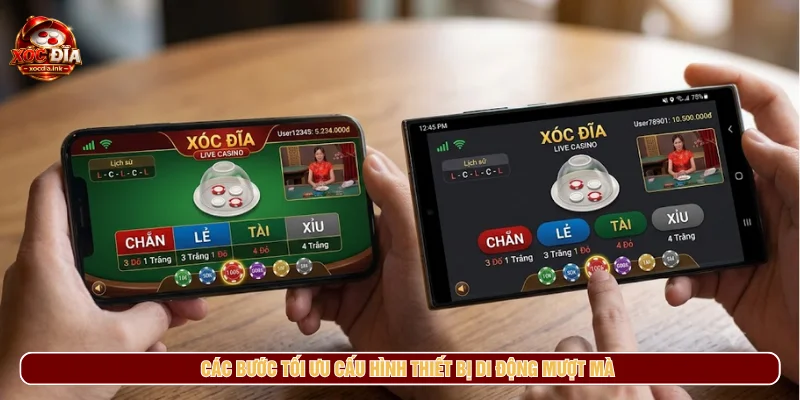 Các bước chơi xóc đĩa trên điện thoại