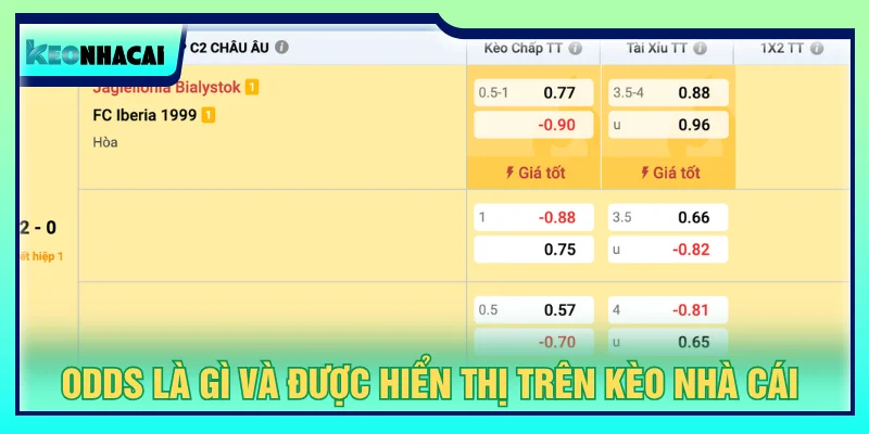 Tỷ lệ odds là gì và được hiển thị trên bảng điện tử là gì